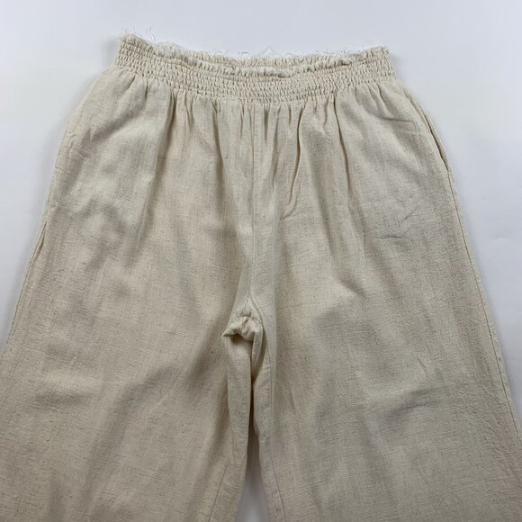 Solai Oatmeal Luca Lined Linen Pants XL - Picture 2 of 7